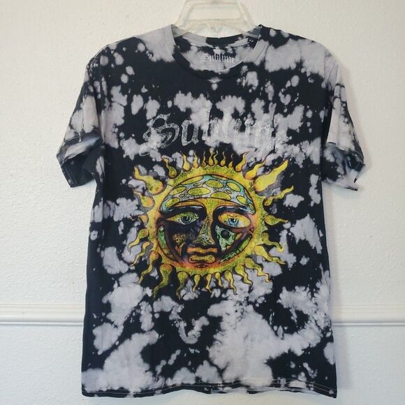 Sublime Retro Black Acid Wash Graphic T-Shirt Mens Size Medium - Picture 1 of 12